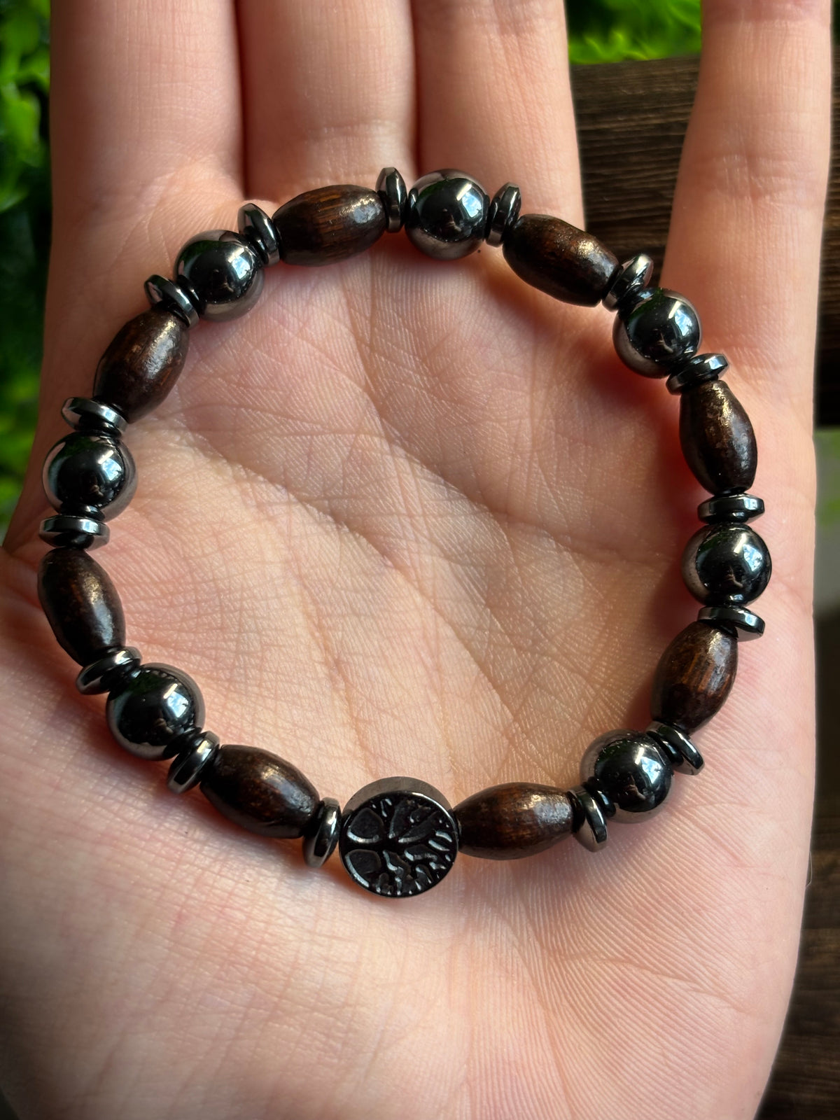 LEBENSBAUM Holzperlen Armband