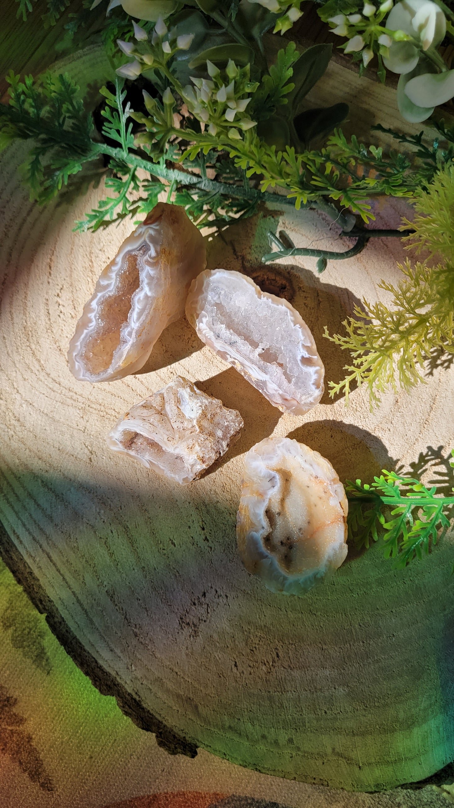 Große Creme druzy Geode