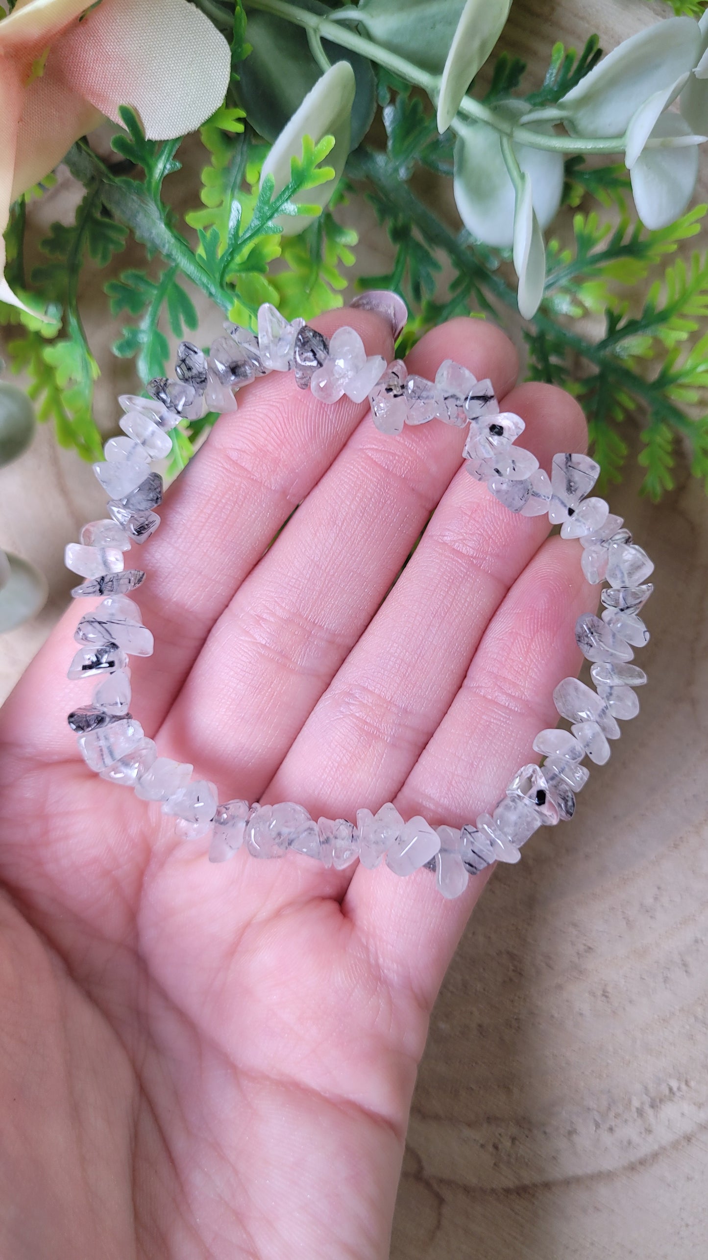 Turmalin Quarz Splitterarmband