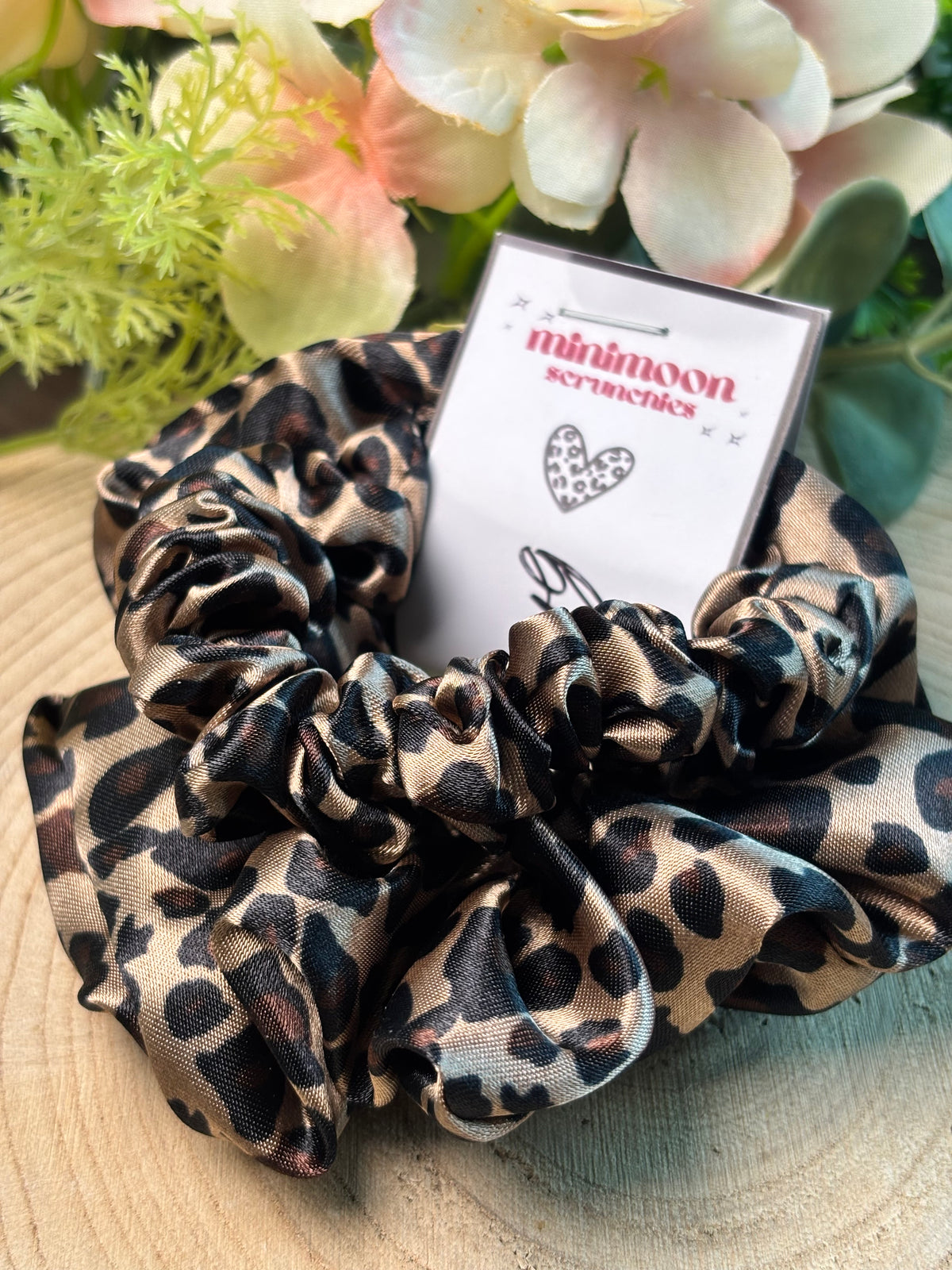 Brown Leo Scrunchie