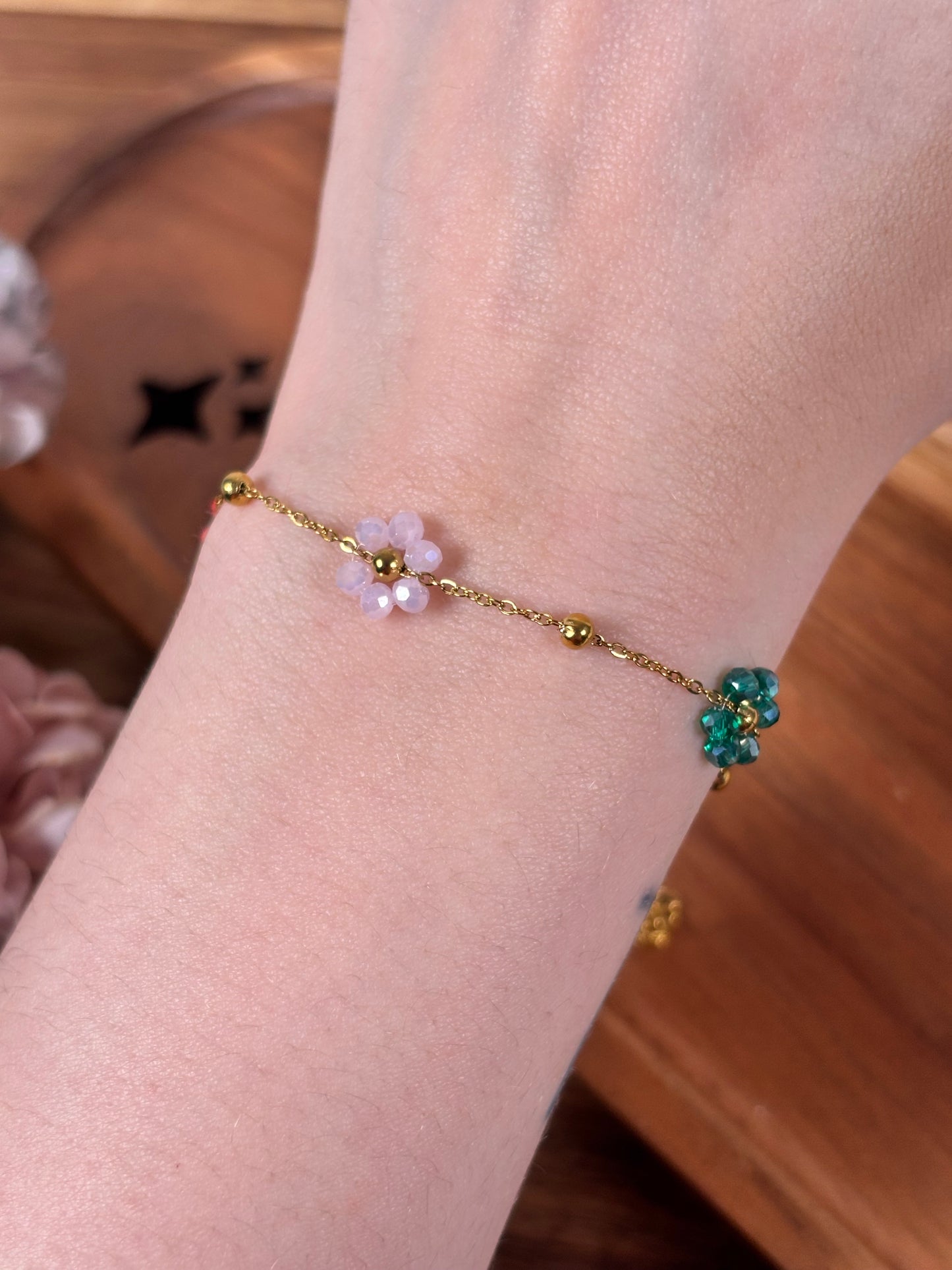 Flower Power Armkette/ Rainbow