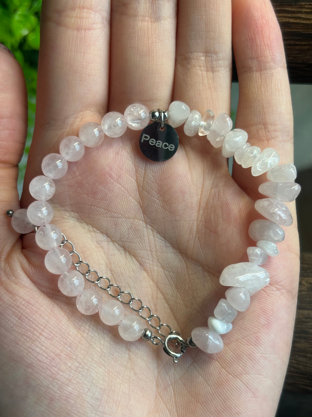 Rosenquarz Frieden Armband