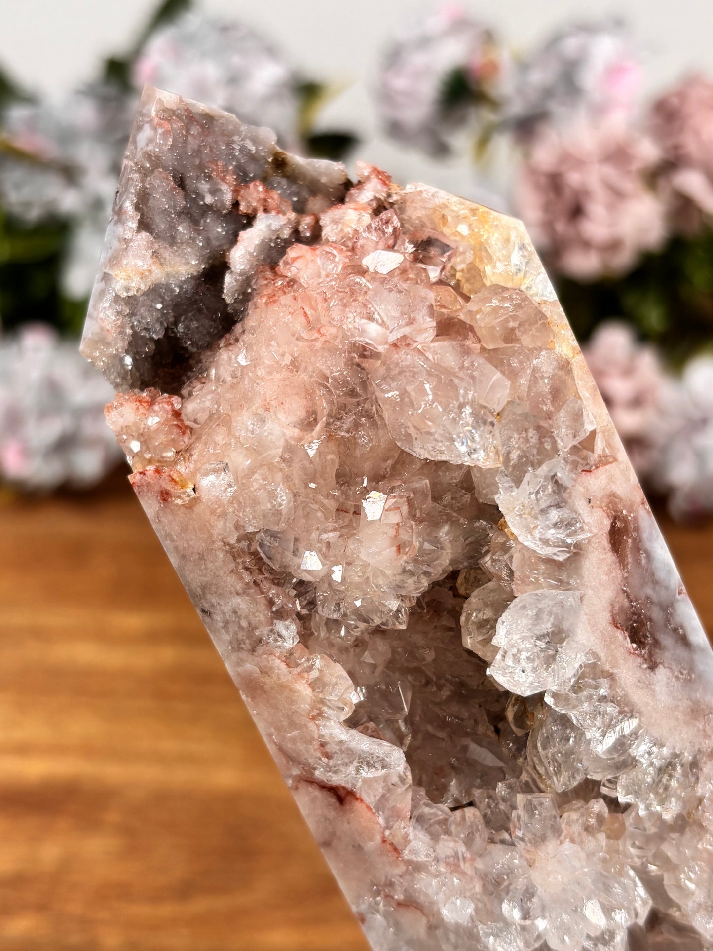 Druzy rosa Amethyst Obelisk