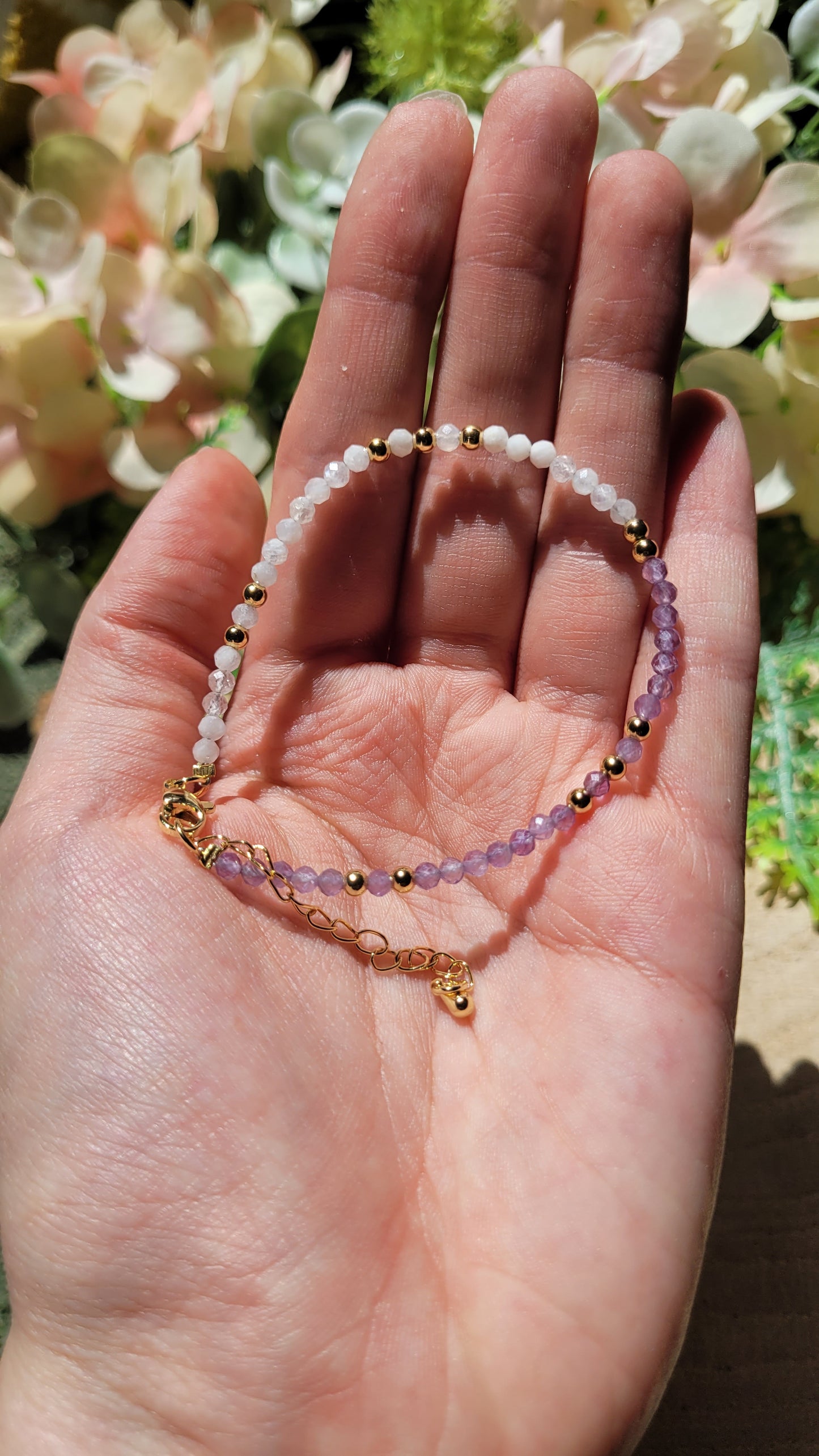 Amethyst & Mondstein Armkette