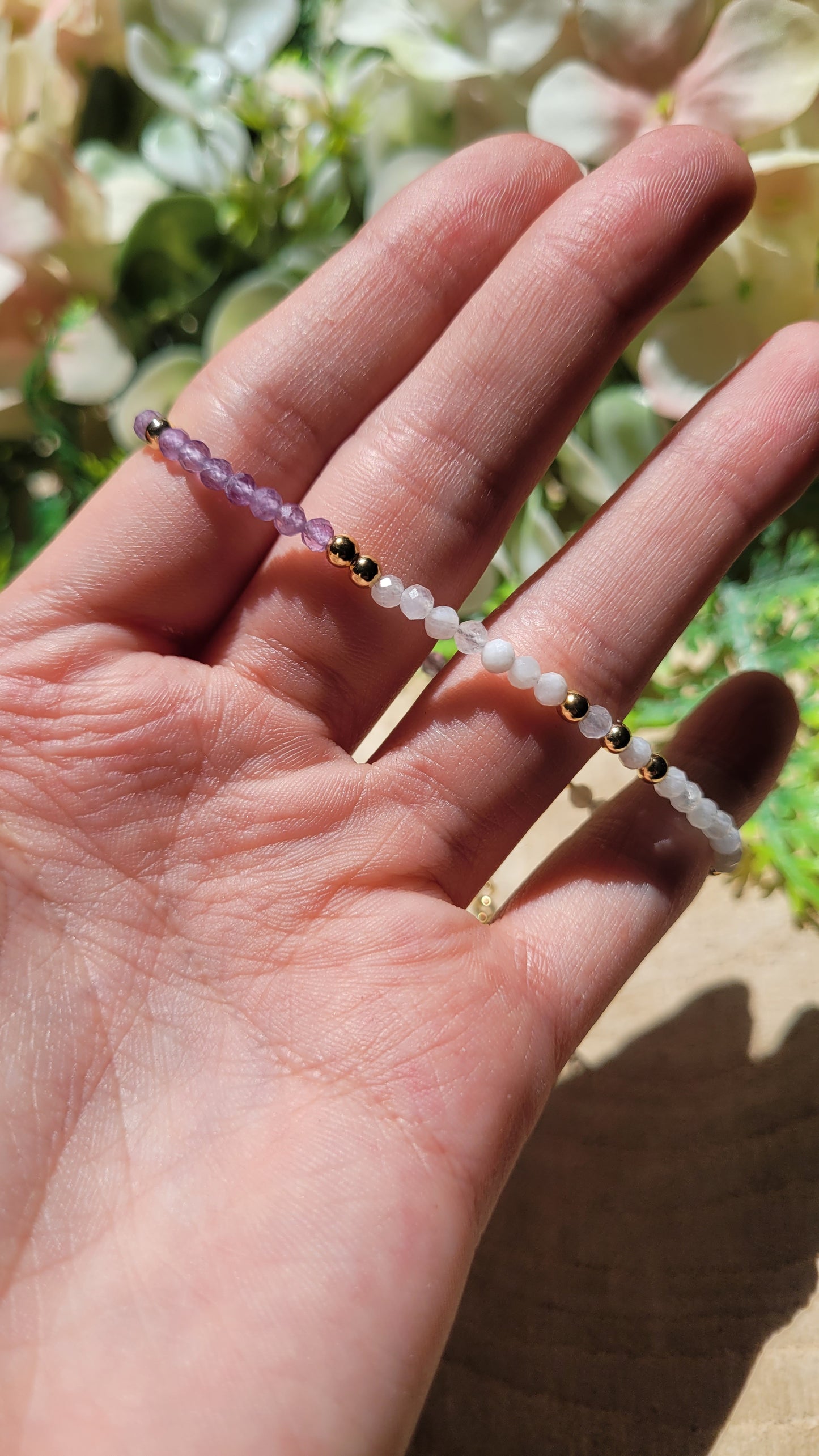 Amethyst & Mondstein Armkette