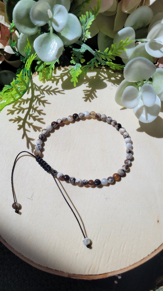 Weis-schwarzer Achat Armband