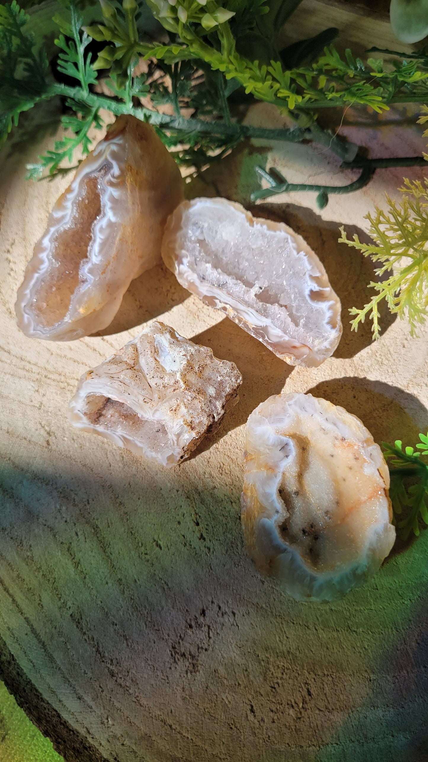 Große Creme druzy Geode
