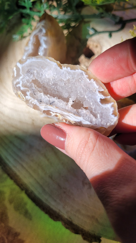Große Creme druzy Geode