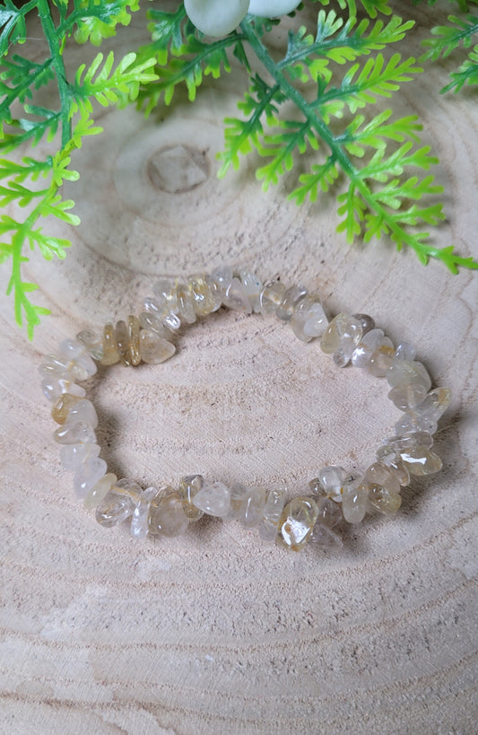 Goldener Rutil Splitterarmband