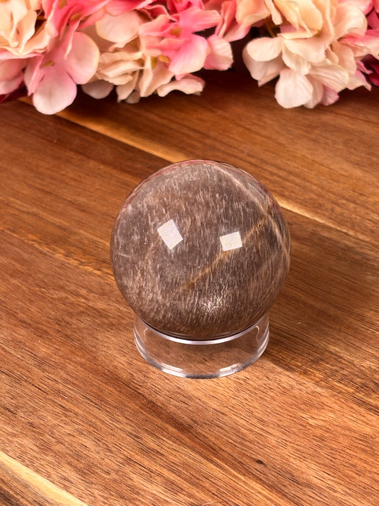 Dunkle Pfirsich Mondstein Kugel