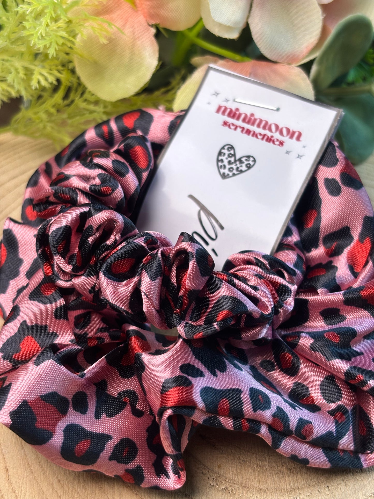 Pink Leo Scrunchie