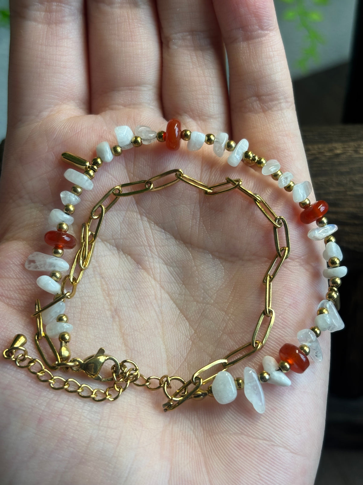 Samara / Karneol & Quarz Armband