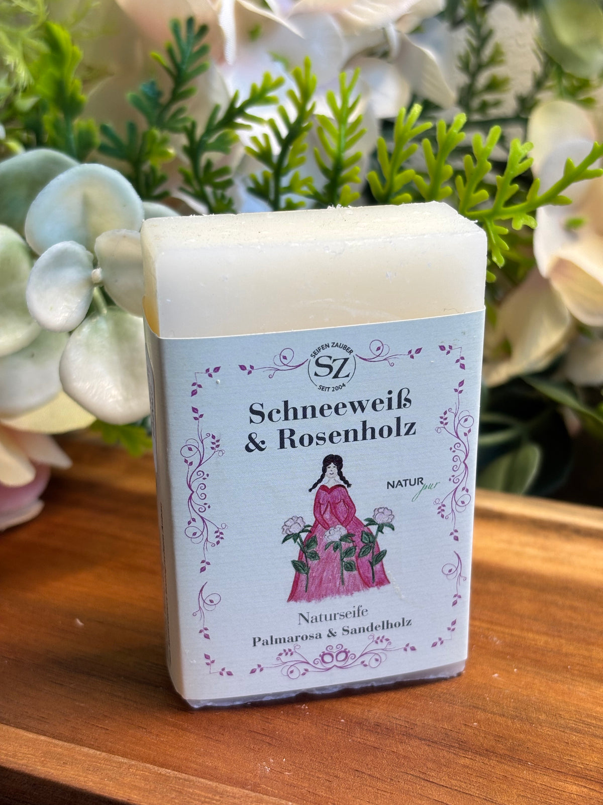 Schneeweiß & Rosenholz Seife