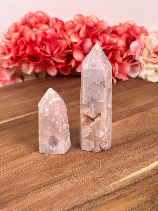 Rosa Blumen Amethyst Set