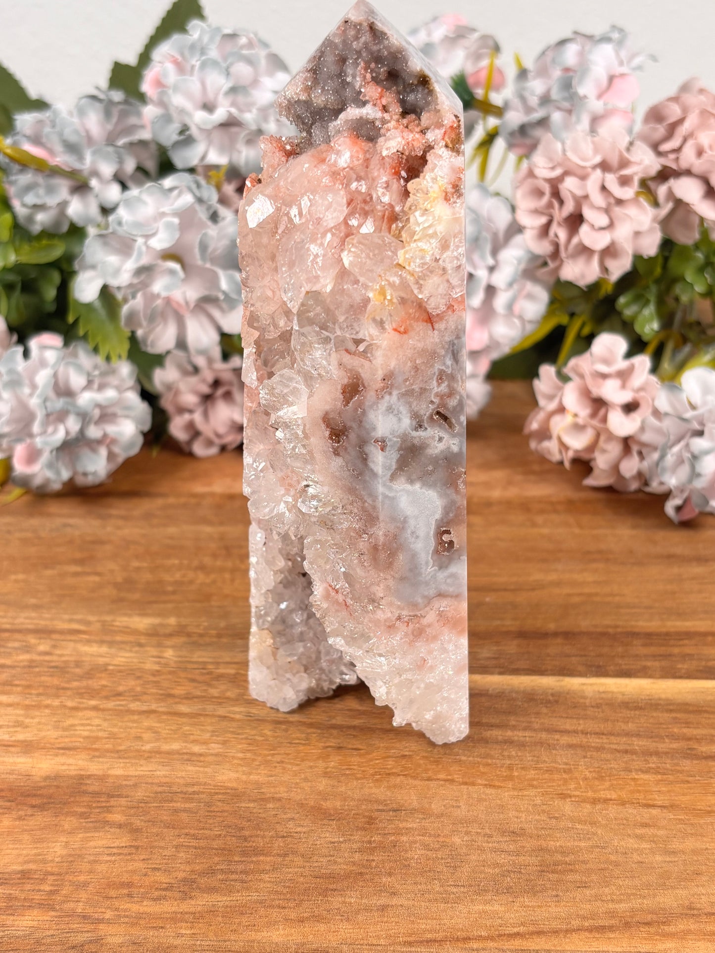 Druzy rosa Amethyst Obelisk