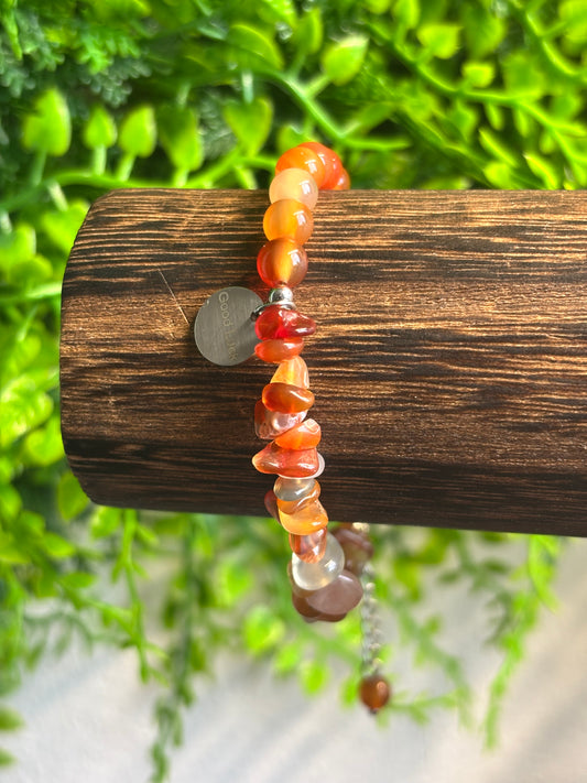 Karneol viel Glück Armband