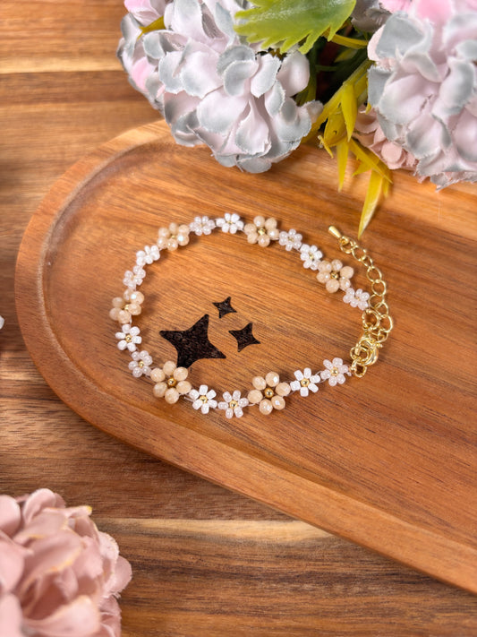 Blumen Armkette / Nude