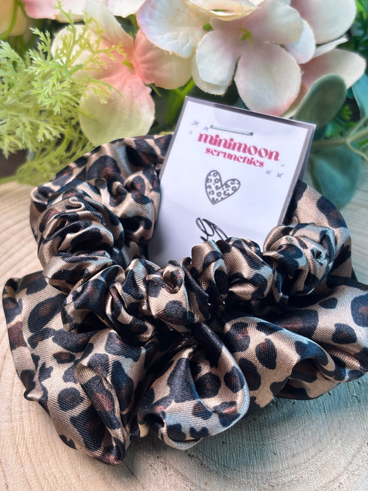 Brown Leo Scrunchie