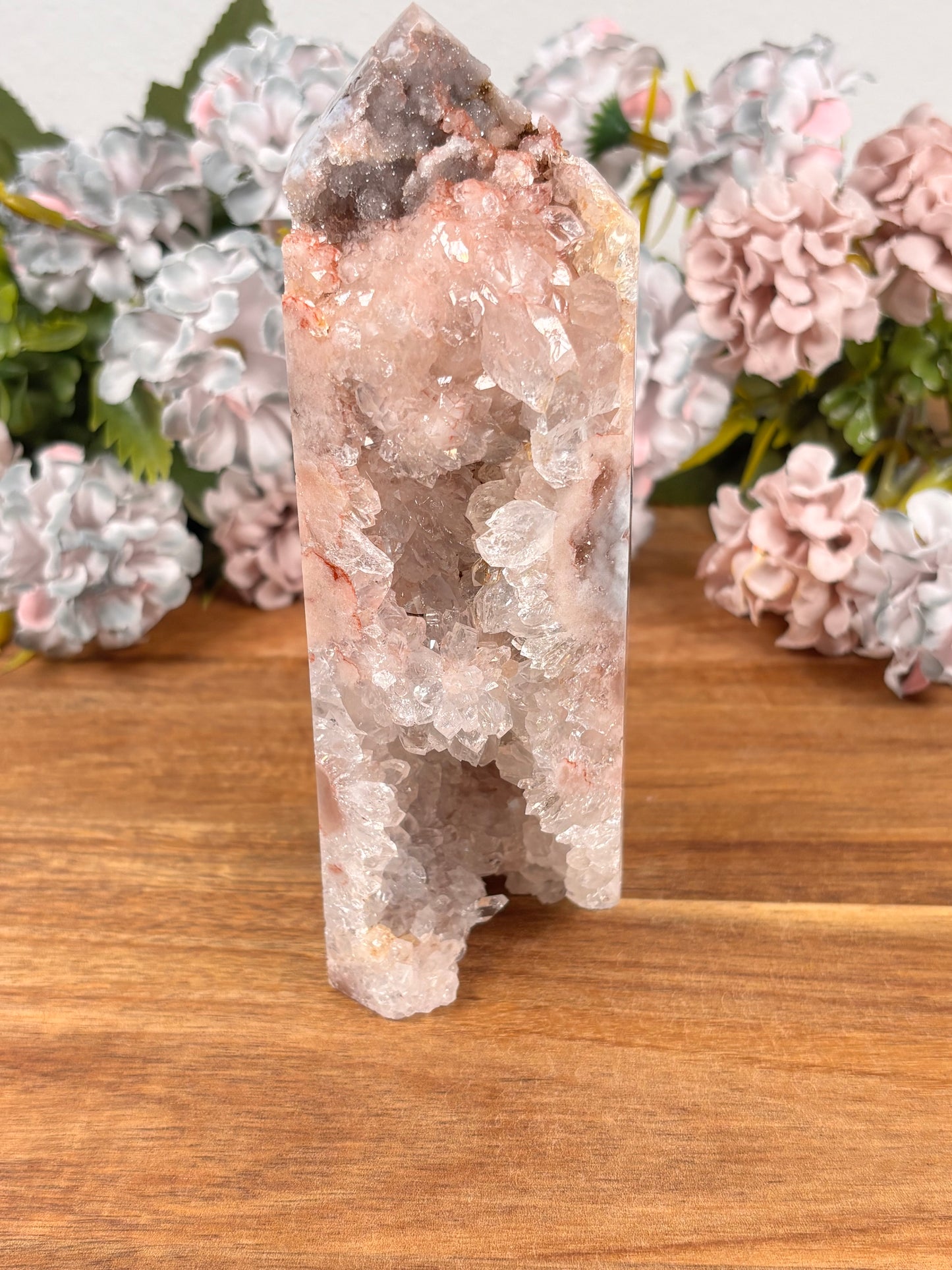 Druzy rosa Amethyst Obelisk
