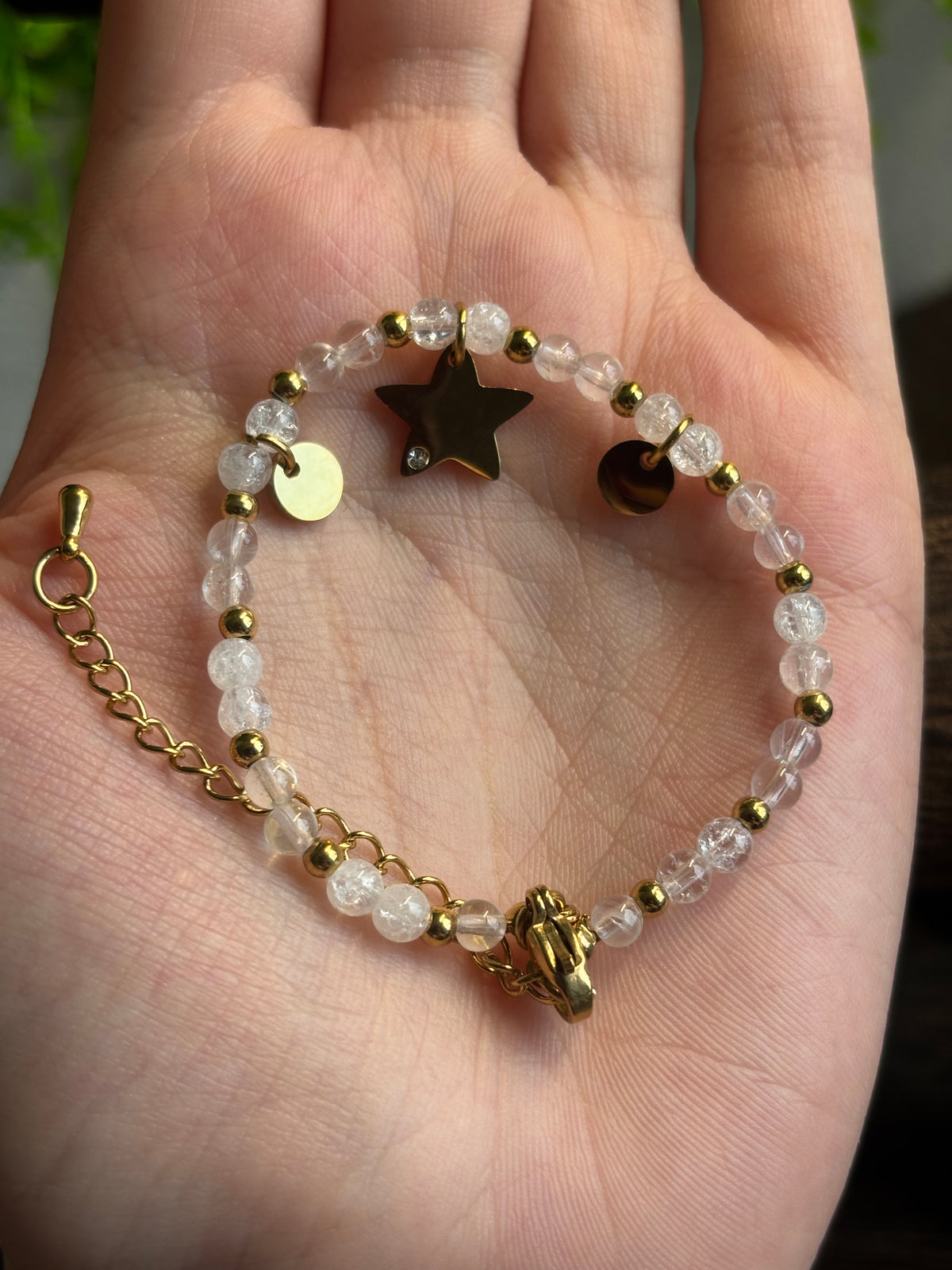 Bergkristall Sternchen Armband