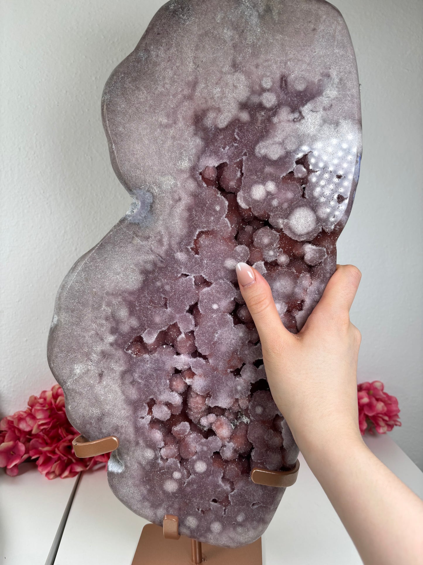 Lavender Bubble Amethyst freiform