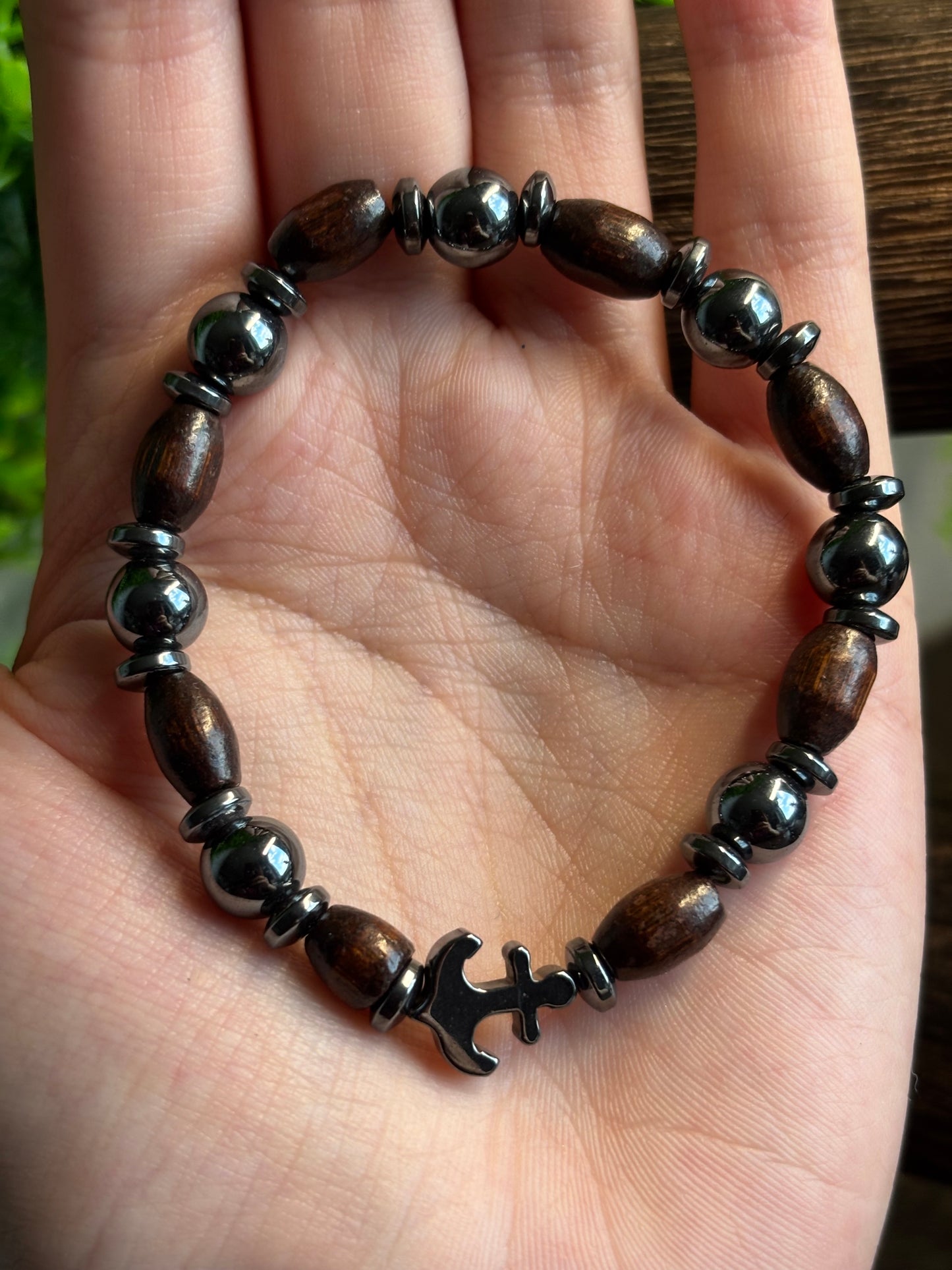 ANKER Holzperlen Armband