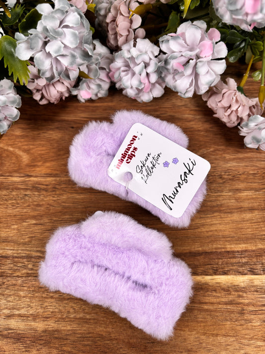 Murasaki Flausch Haar Clip