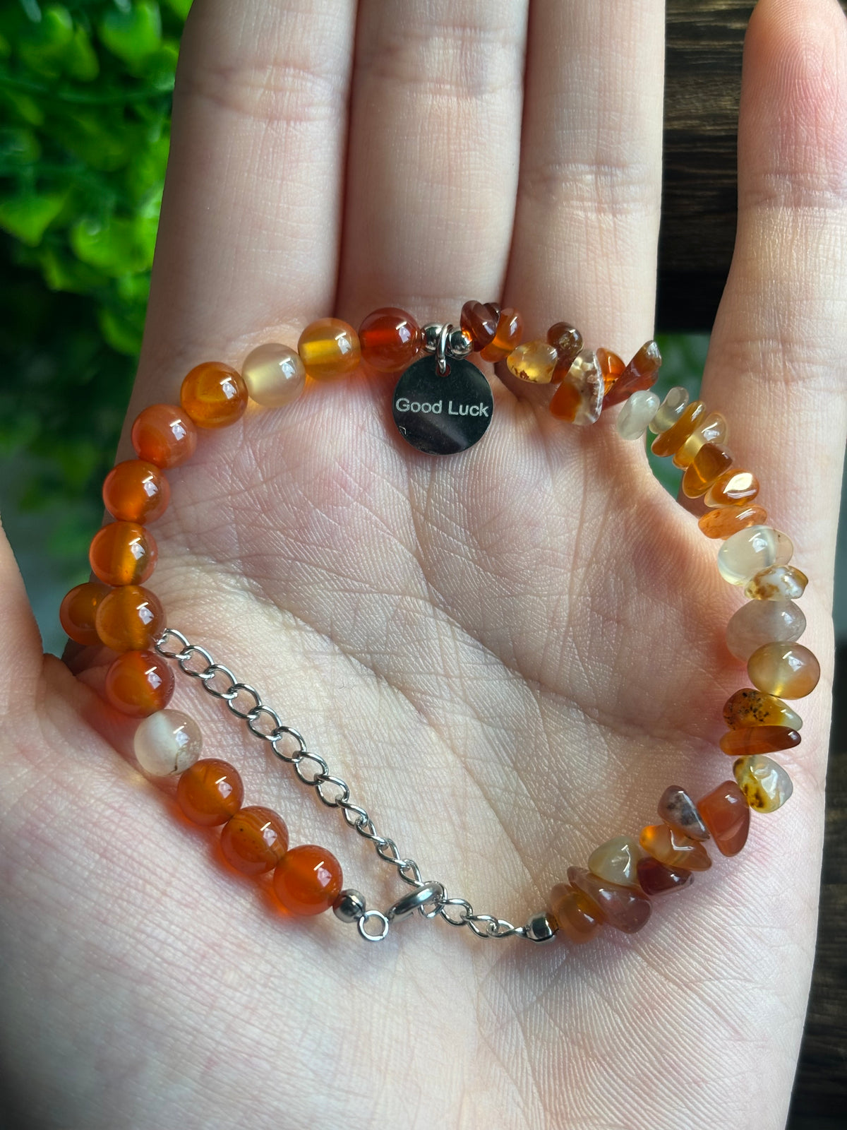 Karneol viel Glück Armband